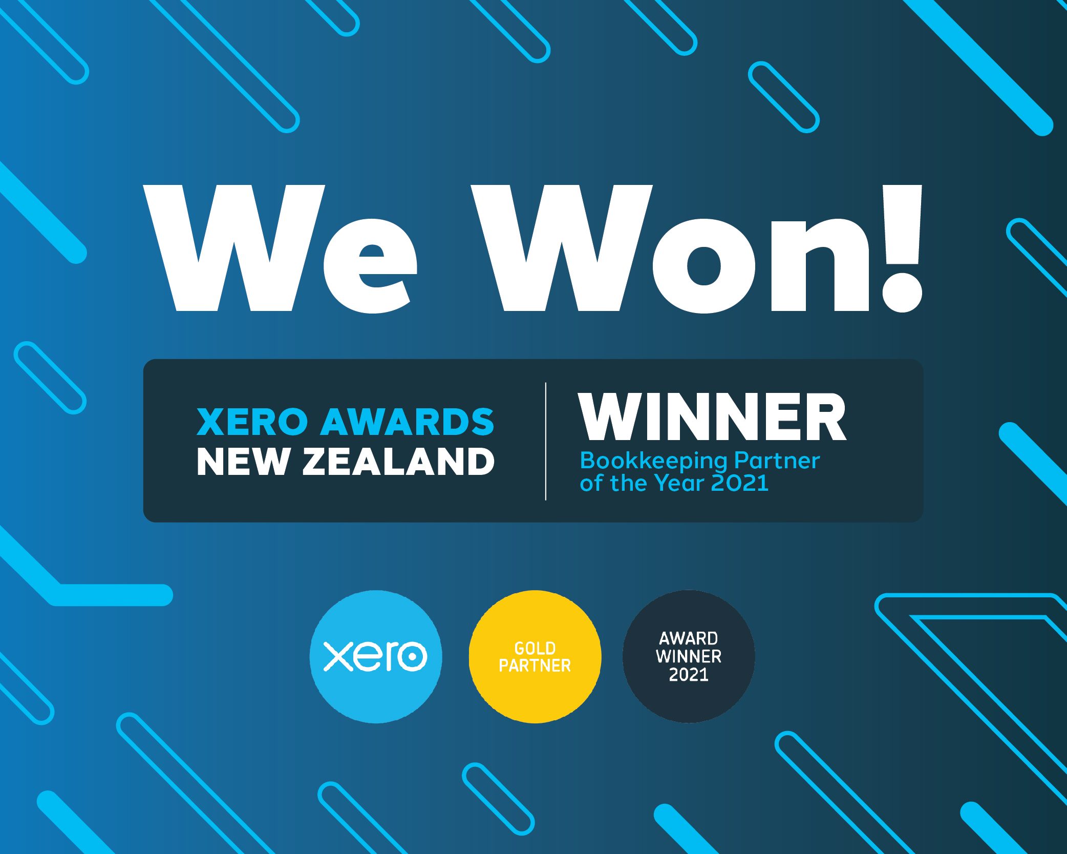 We Won Xero Awards New Zealand : Bookkeeping Partner of the Year 2021