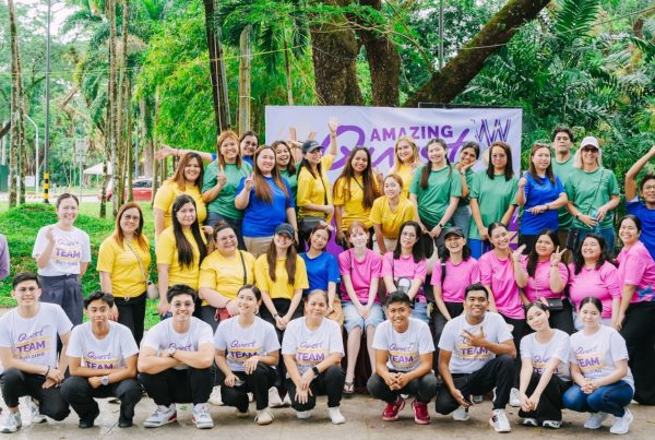 ClockworX Manila outsourced bookkeeping team at their year-end team building event with Founder Angela Fisher, highlighting integrated culture and trusted bookkeeping outsourcing.