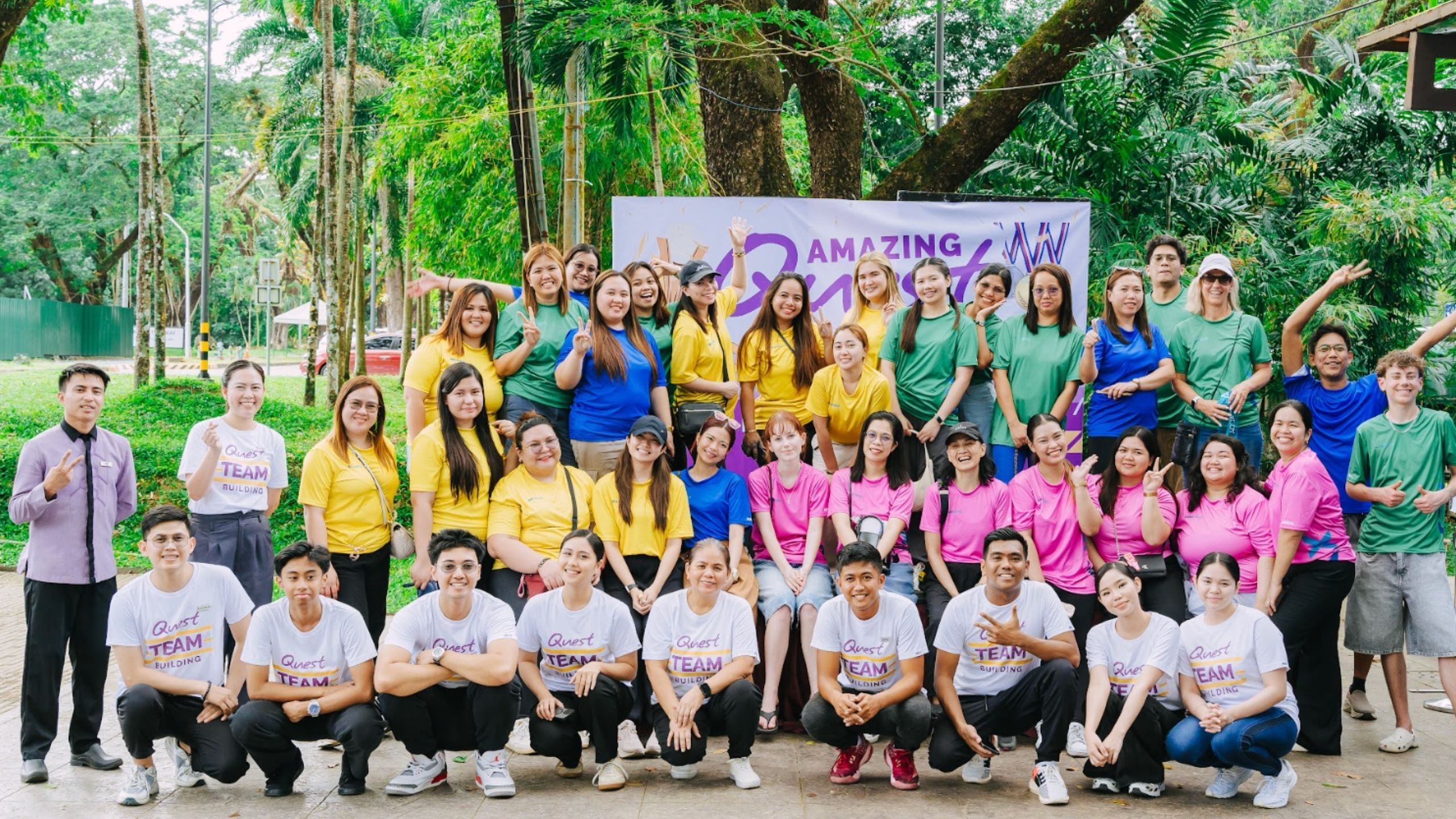 ClockworX Manila outsourced bookkeeping team at their year-end team building event with Founder Angela Fisher, highlighting integrated culture and trusted bookkeeping outsourcing.